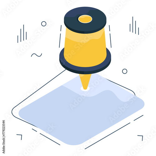 A perfect design icon of pushpin

