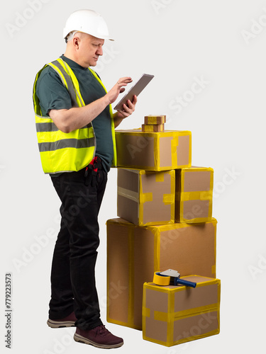 Man is packer. Fulfillment ...