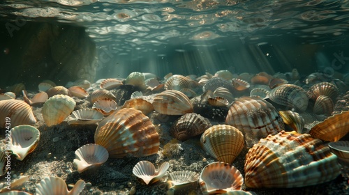 Seashells Underwater