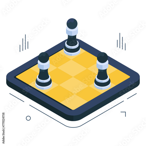 Creative design icon of chessboard 


