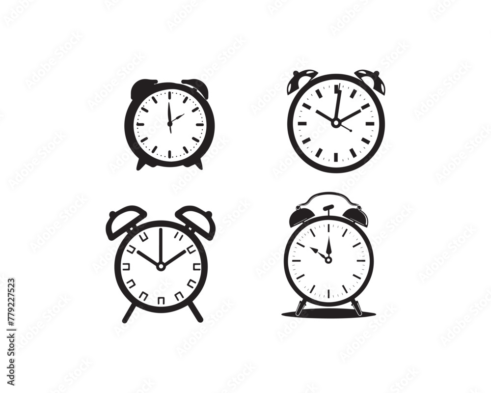 clock silhouette vector icon graphic logo design clock silhouette vector icon graphic logo design