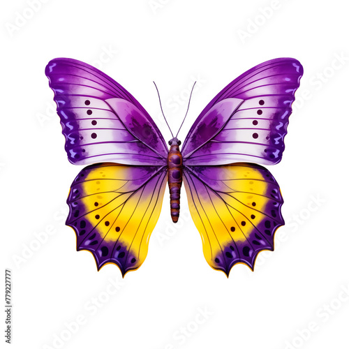 Butterfly purple yellow