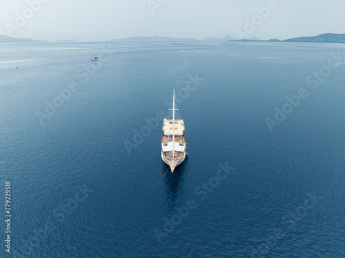 Exploring the beauty of Labuan Bajo with a traditional phinisi ship photo