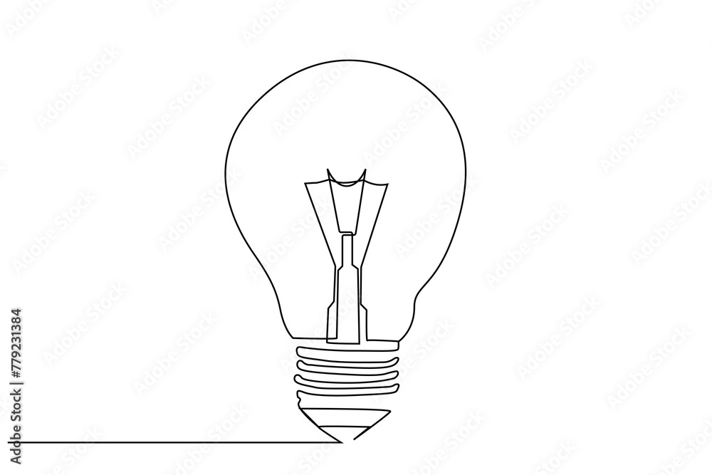 glass bulb object one line art design vector glass bulb object one line art design vector
