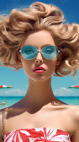 model in sunglasses