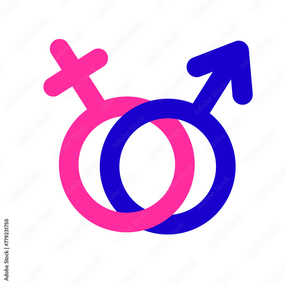 male and female symbols, illustration isolated on transparant male and female symbols, illustration isolated on transparant