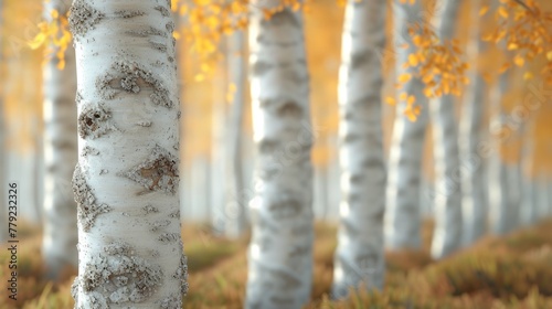 It is the trunks of poplar trees that are light in color photo