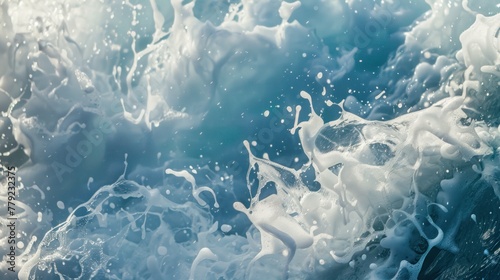 Beautiful Blue Sea Waves photo