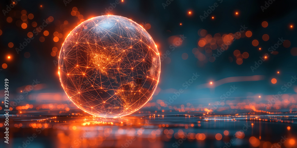 Global communication network concept. Global communication network concept.