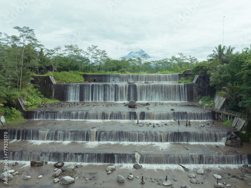 The beauty of Watu Purbo waterfall, Yogyakarta, Indonesia photo