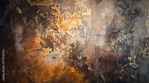 Distressed Bronze and Copper Painting in the Style of Trompe-Lil
