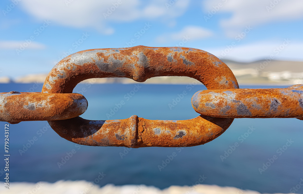 Rusty Chain Link. Rustic Resilience: Finding Strength in the Weathered Chain of Faith. Rusty Chain Link. Rustic Resilience: Finding Strength in the Weathered Chain of Faith.
