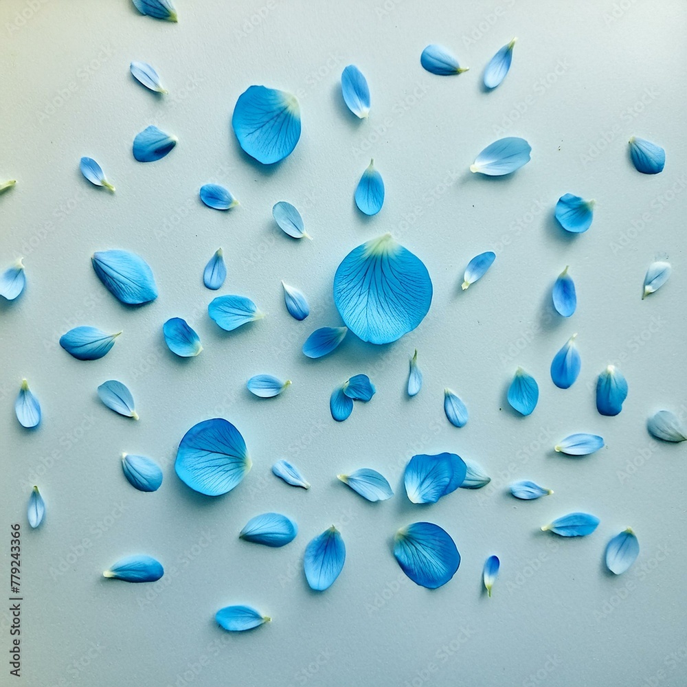 Floating blue petals Floating blue petals