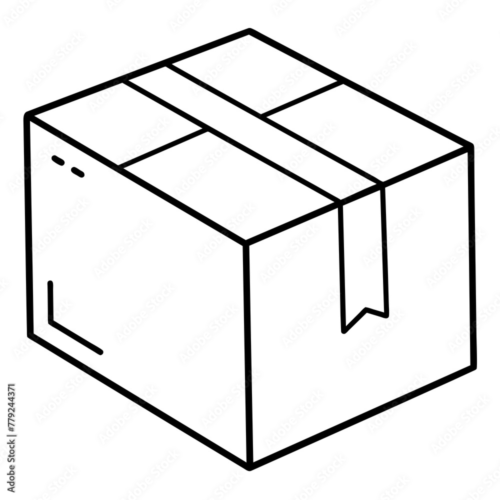 hand drawn illustration of a box hand drawn illustration of a box