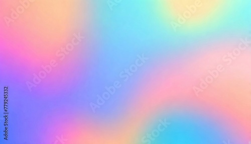 4K Beautiful color gradient background with noise. Abstract pastel holographic blurred grainy gradient banner background texture Colorful digital grain soft noise effect Nostalgia, generative ai	