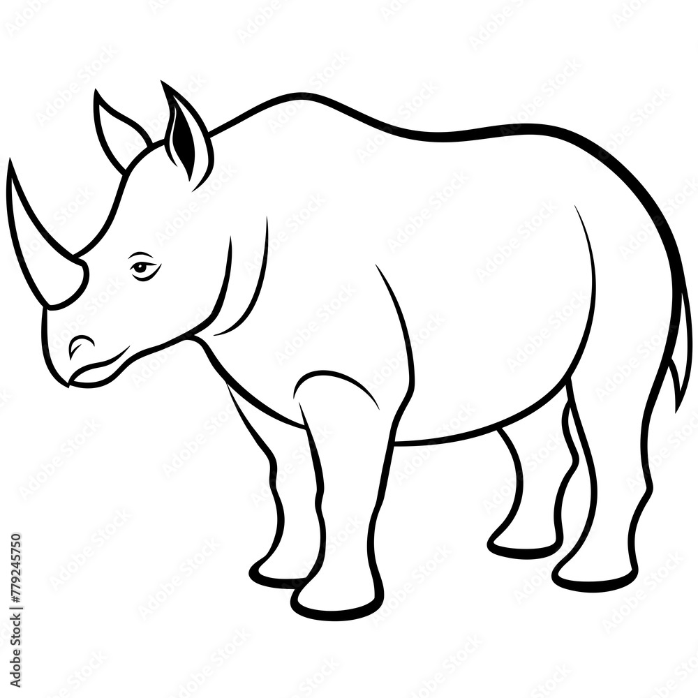 Obraz premium rhino vector illustration