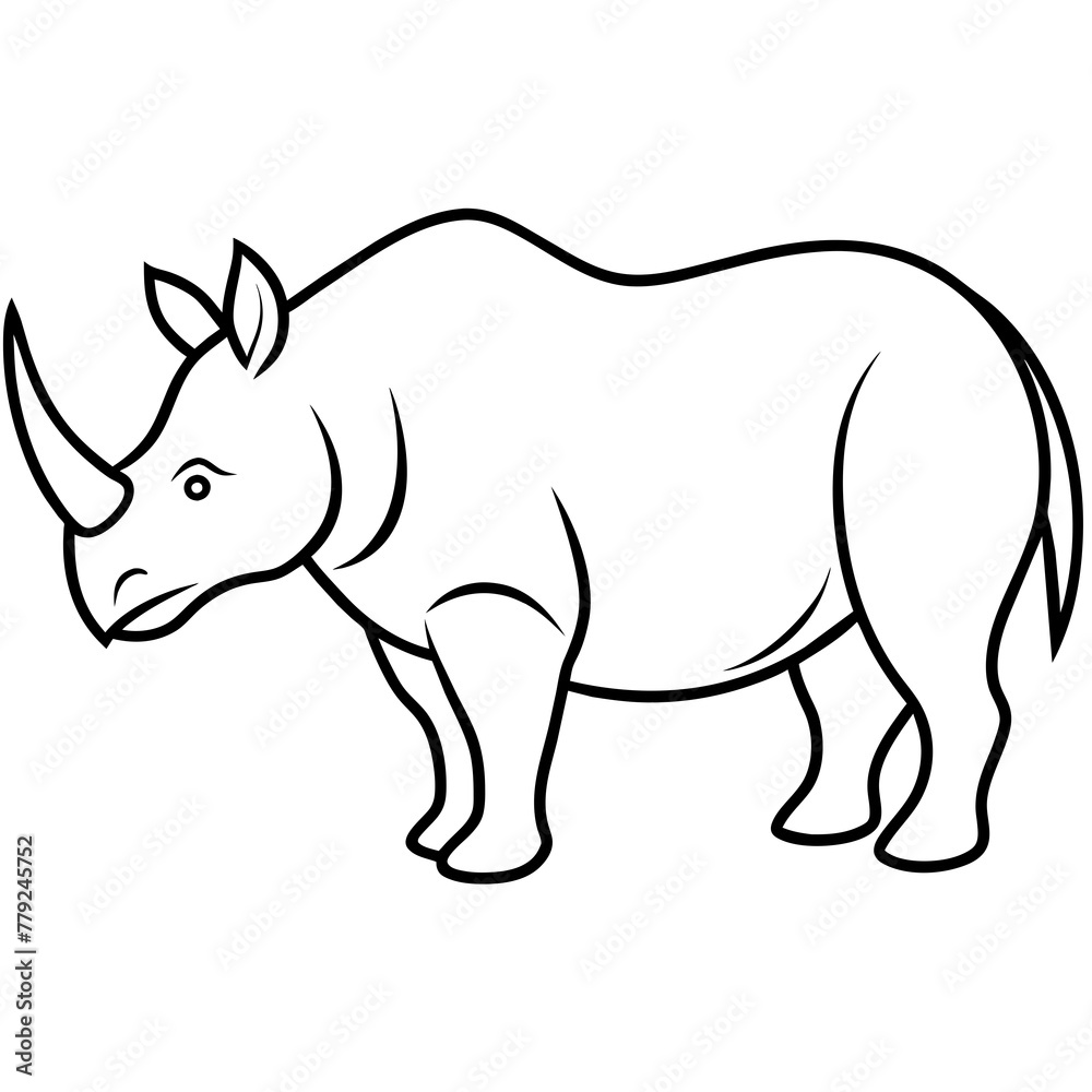 Fototapeta premium rhino vector illustration