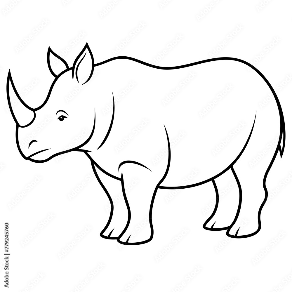 rhino vector illustration rhino vector illustration
