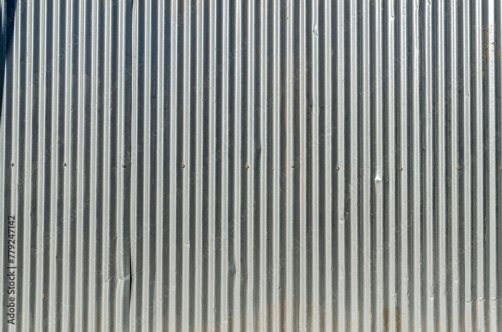 corrugated metal sheet background