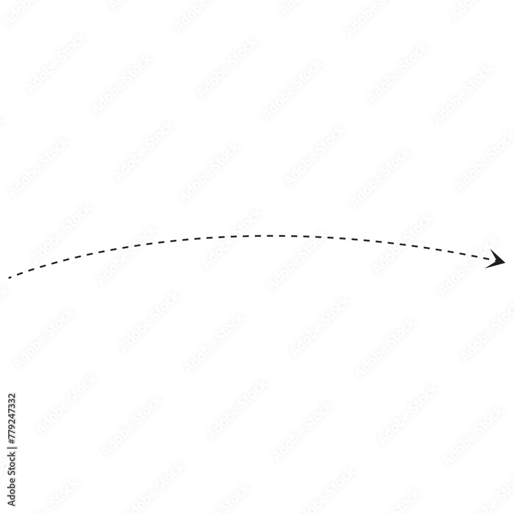 Curve Dotted Line Arrow Curve Dotted Line Arrow