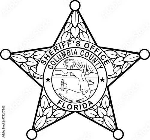 county, Florida, Sheriff, svg badge, svg, eps, dxf, png, jpeg laser engraving, laser cutting, CNC Router file, wood engraving, laser file
County, Sheriff office, Badge, sheriff star badge, vector file photo