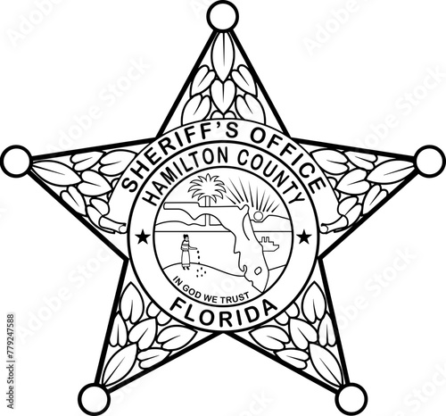 county, Florida, Sheriff, svg badge, svg, eps, dxf, png, jpeg laser engraving, laser cutting, CNC Router file, wood engraving, laser file
County, Sheriff office, Badge, sheriff star badge, vector file