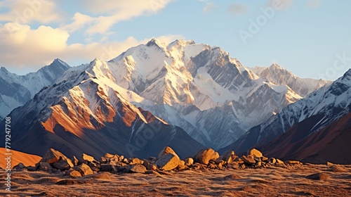 sunset in the mountains  high definition(hd) photographic creative image © sk