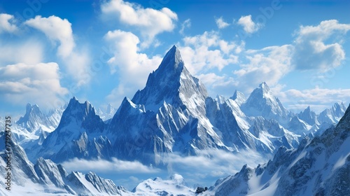 mountains in the snow high definition(hd) photographic creative image