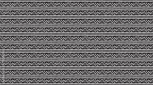 Tribal ethnic pattern, Tribal ethnic seamless pattern design, Abstract contrast ethnic pattern. Seamless geometric tribal pattern. Black, white and grey three colors background ornament