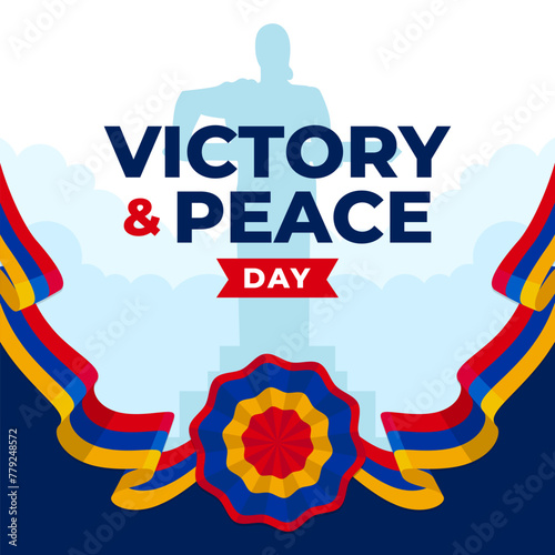 Victory and Peace Day Illustration vector background. Celebration of Armenia Day. Vector eps 10 photo