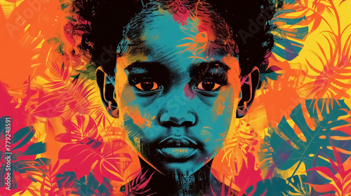 International Day of African Child. African child day poster background.