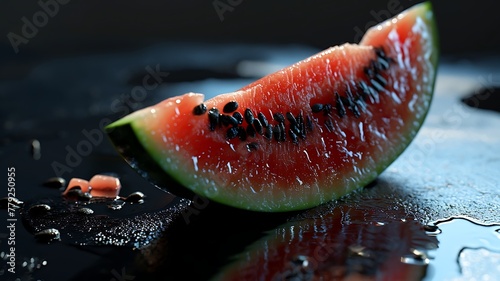 Tempting Treat: Close-Up of a Juicy Watermelon