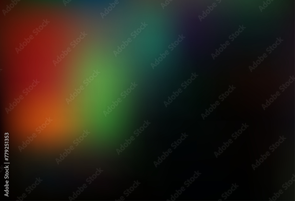 Dark Multicolor, Rainbow vector blurred background.