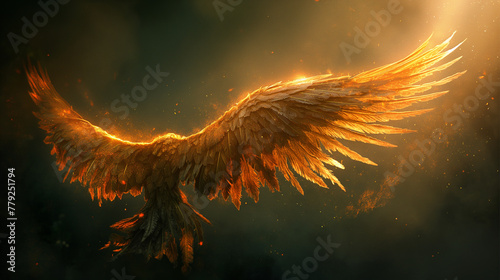 an eagle spreading its wings