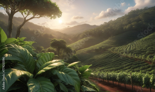 Coffee plantations, Coffee bean cultivation photo