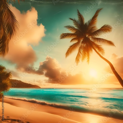 Tropical Tranquility: Beachside Palms