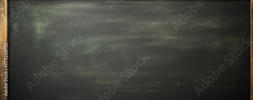 Olive blackboard or chalkboard background with texture of chalk school education board concept, dark wall backdrop or learning concept with copy space blank for design photo text or product