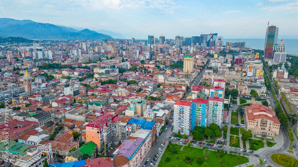 Fototapeta premium Panorama view of downtown Batumi in Georgia