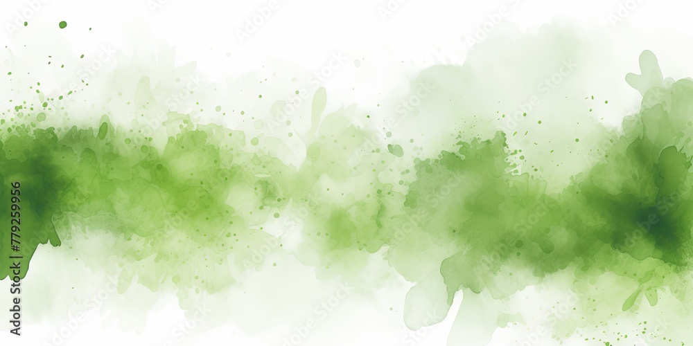 Olive watercolor light background natural paper texture abstract watercolur Olive pattern splashes aquarelle painting white copy space for banner design, greeting card