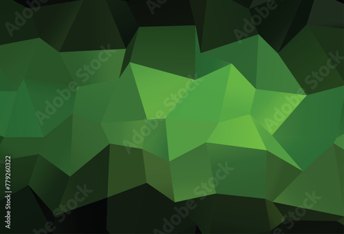Dark Green vector abstract mosaic background.