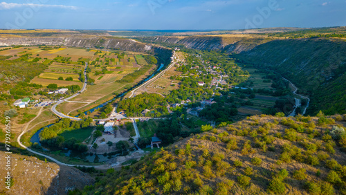 Panorama view of Butuceni village in Moldova
