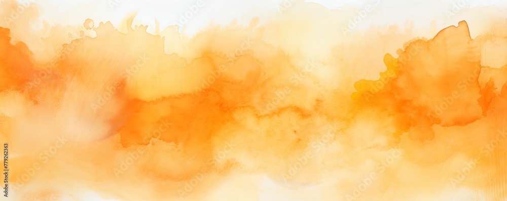 Orange watercolor light background natural paper texture abstract watercolur Orange pattern splashes aquarelle painting white copy space for banner design, greeting card - obrazy, fototapety, plakaty 