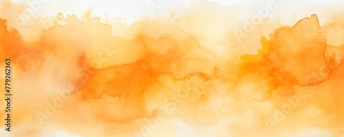 Orange watercolor light background natural paper texture abstract watercolur Orange pattern splashes aquarelle painting white copy space for banner design, greeting card