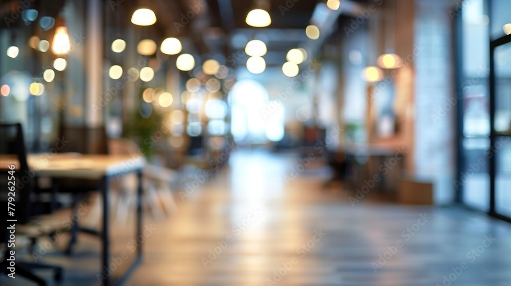 Defocused and Blur Photo of Simple and Unique Workplace Interior Defocused and Blur Photo of Simple and Unique Workplace Interior
