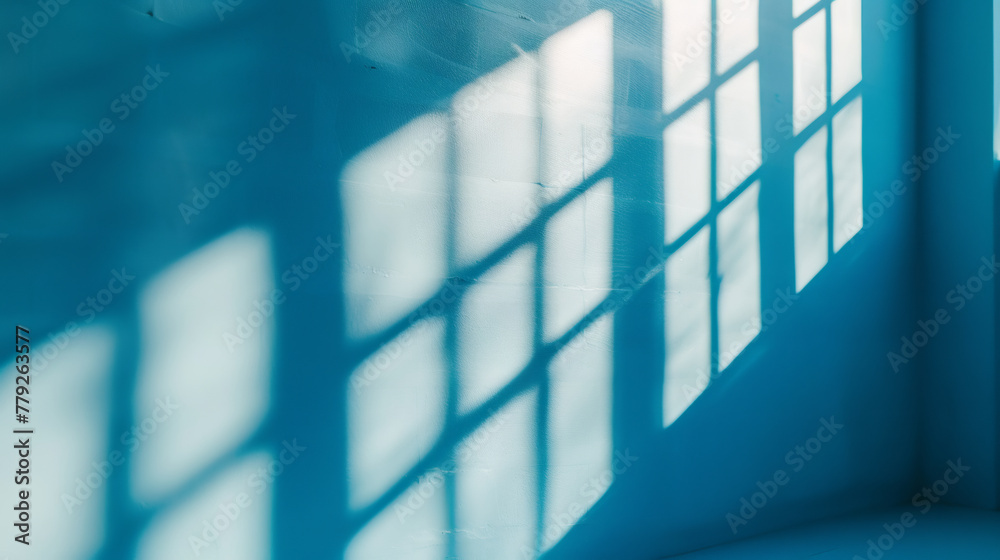 Blue Light Casting Cool Shadows Through a Window