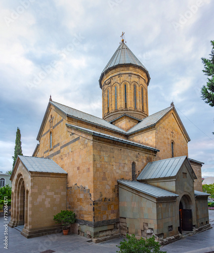 Night view of Sion Cathedral of Tbilisi in Georgia