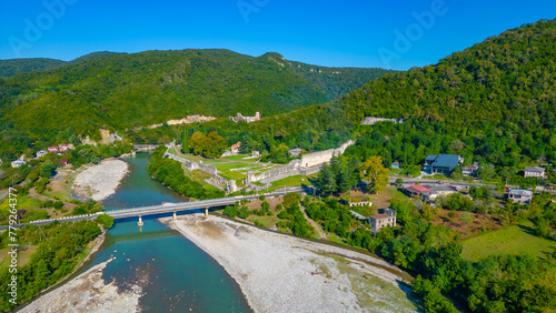 Panorama view of Nokalakevi Fortress in Georgia photo