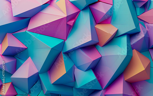 Abstract colourful 3D background. Generated using Midjourney AI (V6)