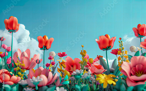 Abstract colourful 3D background. Generated using Midjourney AI (V6)