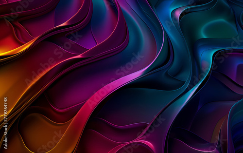 Abstract colourful 3D background. Generated using Midjourney AI (V6)